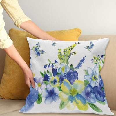 ABAKUHAUS Bloemenkussenhoes – 60x60 cm – Dubbelzijdig, waterbestendig
