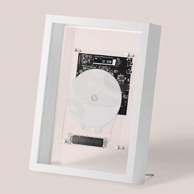 Decoratieve CD Speler - Muurcd-speler Muziekspeler - Muziek Luisteren - Met Fotolijst - 229 x 318 x 64 mm - Wit