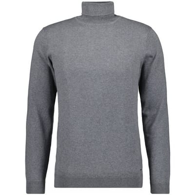 Ragman Trui Col Cotton Cashmere Uni Grijs / male