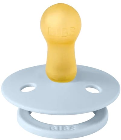 BiBs Studio Polka Fopspeen - Rond - 2 Stuks - 6-18 Mnd - Baby Blue / Steel Blue