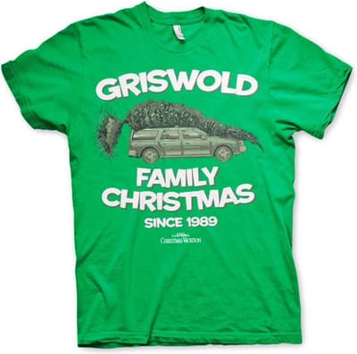 National Lampoon's Christmas Vacation Heren Tshirt -S- Griswold Family Christmas Groen