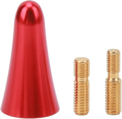 Korte Auto Antenne - Dakantenne Radio - Betere Ontvangst - Duurzaam Metaal - 4 cm - Rood