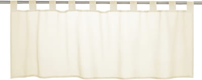 Elbersdrucke Bistro Gordijn Basic 48x140 cm beige transparant