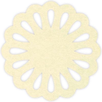 Druppel vilt onderzetter - Creme - 6 stuks - ø 10 cm Rond - Glas onderzetter - Cadeau - Woondecoratie - Woonkamer - Tafelbescherming - Onderzetters Voor Glazen - Keukenbenodigdheden - Woonaccessoires - Tafelaccessoires