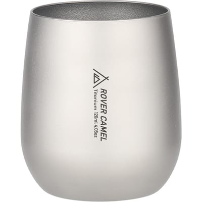 Tasse à eau isolée à Double paroi en titane ultralégère de 120ml, tasse à thé pour Camping en plein air et randonnée 120ml white