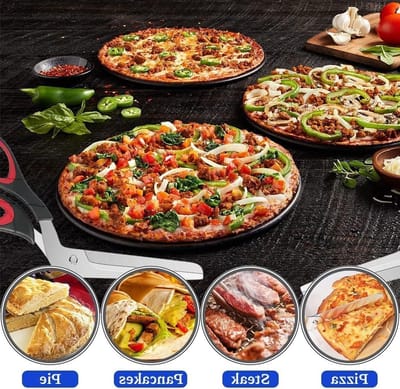 Multifunctionele Keuken Schaar voor Perfecte Pizza's, 27 cm, RVS Snijblad, Afwasmachinebestendig, Ideaal voor Snijden en Serveren van Pizza