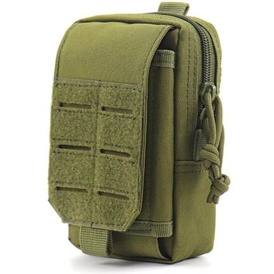 Sac de rangement pour ventilateur militaire multifonction pour Sports de plein air, pochette tactique pour téléphone portable pour hommes vert d’armée