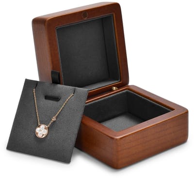 Store_8 - Vintage Pendant Box - Sieradenbox - Modern - Donkergrijs - Huwelijksaanzoek - Perfect voor Vrouwen - 7.5x7.5x5 cm