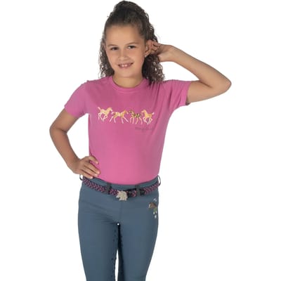 Katoenen meisjes-T-shirt HKM Pony Club