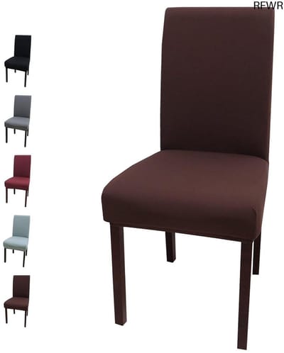 RFWR® Universele stretch stoelhoezen set van 6 - Afneembare elastische eetkamerbescherming