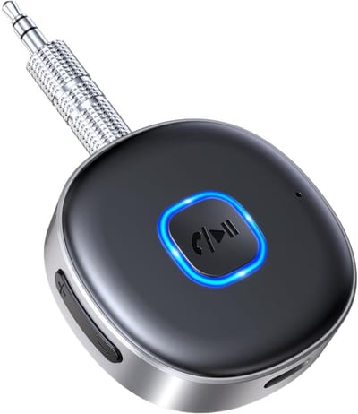 EXCITAT Adapter - Bluetooth-adapter - Auto Bluetooth-ontvanger - Geschikt voor traditionele auto- en thuisaudio - Zwart