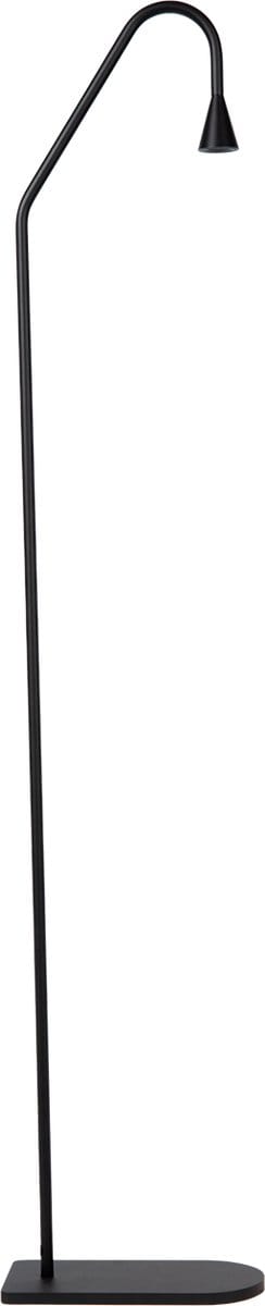 Atmooz HILTON – Vloerlamp (Leeslamp) – 122 cm hoog – Geïntegreerde LED – Zwart metaal – Dimbaar