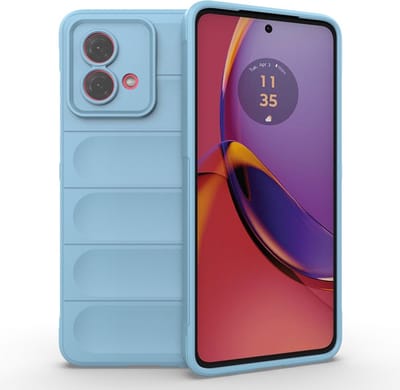 Coverup Hoesje - Geschikt voor Motorola Moto G84 Hoesje - Coverup Hands-On Rugged Back Cover - Lichtblauw