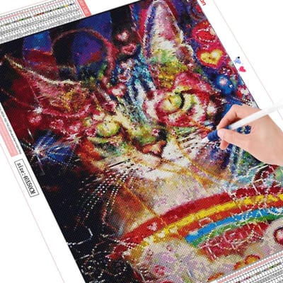 Diamant Schilderij Kat Diamant Borduurwerk Dierlijk Diamant Mozaïek Volledige Layout Strass Steentjes 20X30CM gray