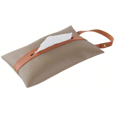 Eenvoudige kleurmatching tissuezak Auto tissuebox Pompdoos Hangende tissuezak Leer tissuehoes