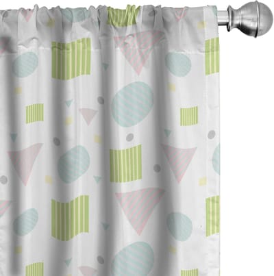 ABAKUHAUS – Pastel Geometrische Gordijnen – Microvezel – Seafoam – 2x Panelen