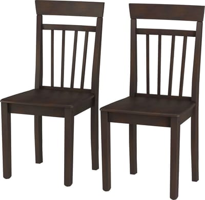 Kansas-Eetkamerstoel - Bruin MDF - Set van 2
