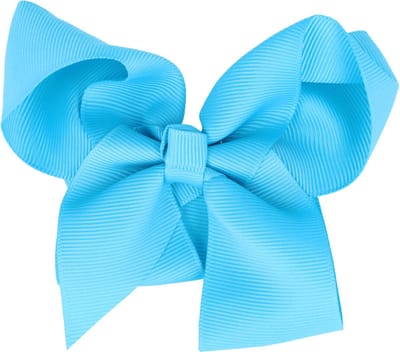 Haarsoires Haarspeld Duckklem 10cm – Strik van Stof – Blauw - Sterke Haarclip voor Styling & Dagelijks Gebruik - Hair Clip - Decoratieve Haaraccessoire