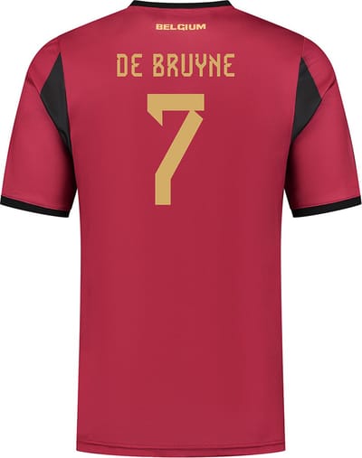 De Bruyne Belgie Voetbalshirt Thuis - 2024-2026 - Voetbalshirts Kinderen - Jongens en Meisjes - Sportshirts - Volwassenen - Heren en Dames - Maat 104