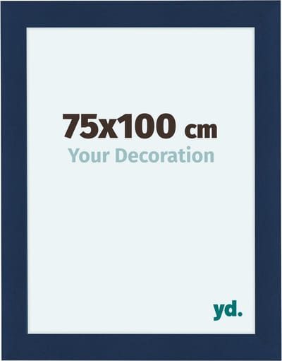 Your Decoration - Fotolijst 75x100 cm - MDF - Donkerblauw Geveegd - Como