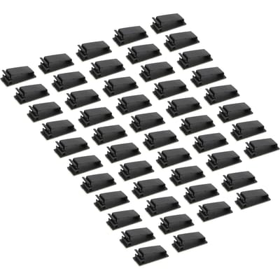 50 PCS Attache-câbles Adhésifs pour Voiture Résistants aux Acides Isolants Nylon Noir FC‑30