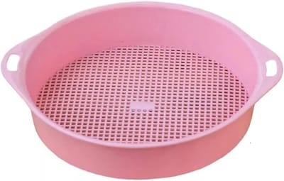 Bodemzeef Plastic - Tuinzeef Potgrondzeef - Grond Filteren - 3mm Gaas - 25 x 25 x 6 cm - Roze