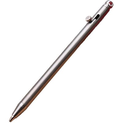 Outdoor EDC Mini Titanium Pen, Gepersonaliseerde Creatieve Handtekenpen van Titaniumlegering, Draagbaar Multifunctioneel Schrijfgereedschap gray