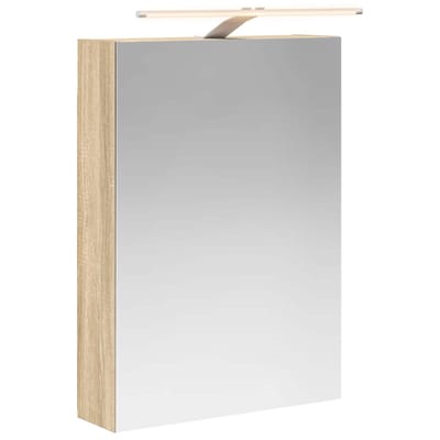 vidaXL - Badkamerspiegelkast - Sonoma - Eik - 50 - x - 14,5 - x - 70 - cm - Bewerkt - hout