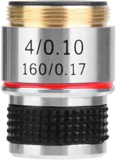 Biologische Microscoop Achromatische Objectieflens 4X - Aluminiumlegering - Heldere Beeldkwaliteit - Voor Onderzoek - ShopVlot