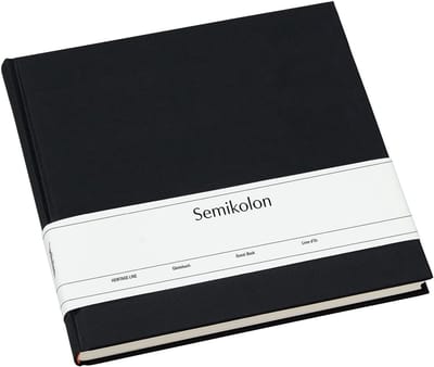 Gastenboek Blanco - Herinneringen Boek - Bruiloft Feest - 240 Blanco Pagina's - 23 x 25 cm - Zwart