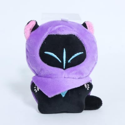 Kawaii Game Valorant Clove Pluche Omen Kat Poppetje Cosplay Stressbal Pluche Poppetje Fanart Fans Liefhebbers Verjaardag Kerstcadeaus 10cm black