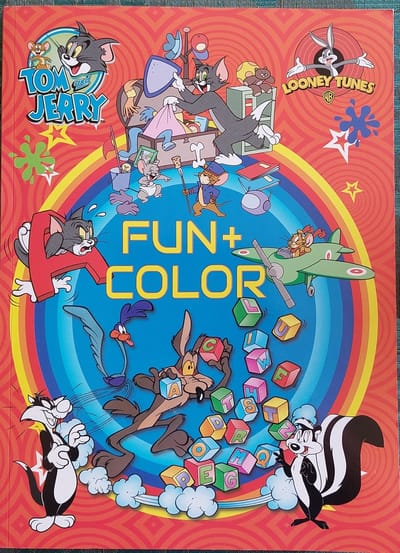 Colouring Book + Fun A4 - Kleurboek Met Tom And Jerry En Looney Tunes Figuren - 240 Pagina's Kleurplezier - Voor Kinderen - Formaat 28,5 X 21 Cm - Oranje