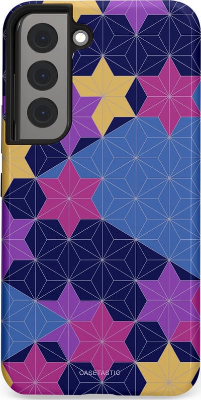 Casetastic Hoesje Geschikt voor Samsung S22 - Stijlvolle Beschermende Duo-layer Case - Sterrenlijn
