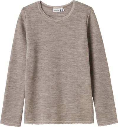 NAME IT - NKFWANG WOOL NEEDLE LS TOP SOLID - Meisjes - Lange mouwen shirts