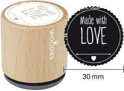 Houten Handstempel Woodies | Made With Love - Stempels - Stempels volwassenen - Snelle Levering