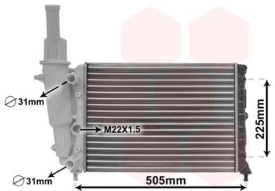 Van Wezel - RADIATOR VOOR FIAT PUNTO I 1993-1999 7718660