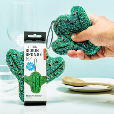 Kikkerland Cactus schuursponsjes (set van 2)