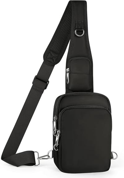 Anti-Diefstal Sling Tas met RFID Blokkering & Ritsslot – Waterdichte Crossbody Schoudertas voor Heren & Dames – Reistas Outdoor Wandelen
