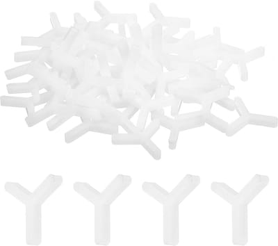 Tegelafstandhouders Y-type - Tegelwiggen kunststof - Vloeren leggen - Gelijkmatige voegbreedte - 25 mm - Wit