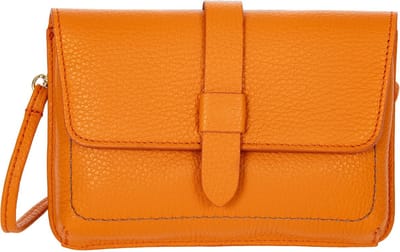 BRIC'S Leren Schoudertas Gondola Garofano Mini Purse Citrus Oranje
