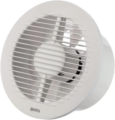 Stille Badkamerventilator Ø150mm met Vochtsensor en Timer - Krachtige Afzuiging voor Vocht en Geur - Universeel Montage