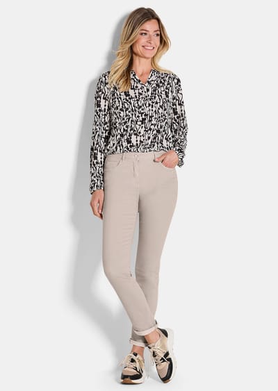 Goldner Jeansbroek Lange vrijetijdsbroek BELLA met vormgevende tailleband