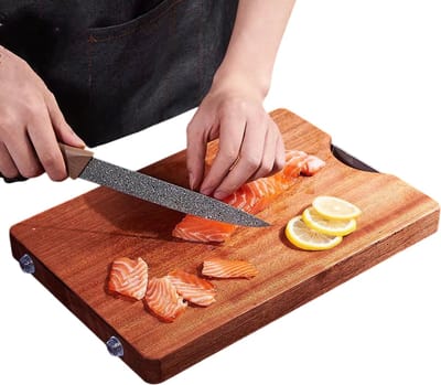 Dik Hele Houten Ebenhouten Snijplank - Antibacterieel en Schimmelbestendig - Keukenaccessoires - 30x20x2.5 cm - Houten Snijplank voor Keuken - Duurzaam en Onderhoudsvriendelijk