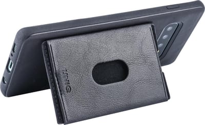 UNIQ Accessory Galaxy S10 Kunstleer Backcover hoesje met portemonnee - Zwart (S10)