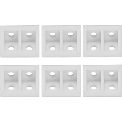 Lot de 50 équerres de fixation d'angle à angle droit en plastique pour meubles