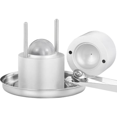 Presse à Boules de Glace, Machine à Boules de Glace 2,4 , Kit de Presse à Boules de Glace en Alliage d'Aluminium d'Avion pour Sphère de Glace de 60 mm, Presse à Glace avec Pince et Plateau d'Égouttement, pour le Whiskey,
