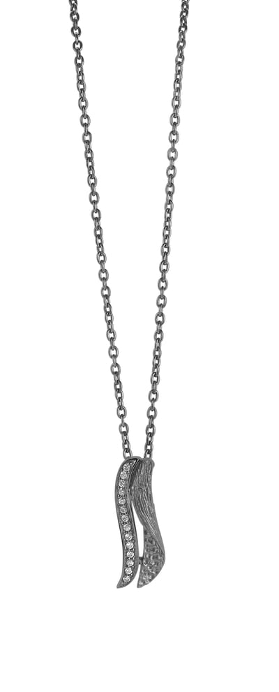 Orphelia Dames 925 Sterling Zilveren Ketting met Hanger - Zwart ZH-6030/2