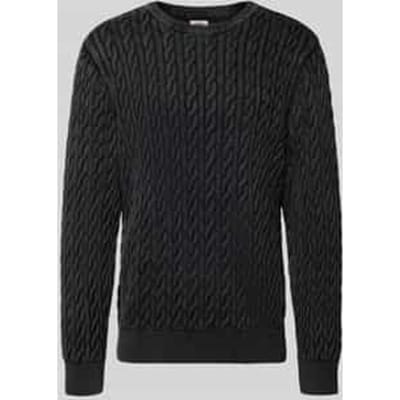 Gebreide pullover met kabelpatroon, model 'PRESIDIO'