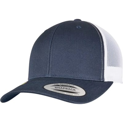 Flexfit - YP CLASSICS RECYCLED RETRO TRUCKER CAP 2TONE navy/white one size Trucker pet - Blauw/Wit