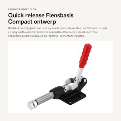 Dailygoods- Snelspanner 386 kg Capaciteit - 305 E Model - 42 mm Zuiger - Push-Pull Type - Lichtgewicht 700 gr - Kwaliteit en Service - Klem